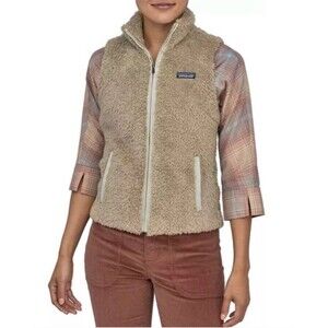 Patagonia Los Gatos Full Zip Sleeveless Vest Womens M El Cap Khaki Pockets